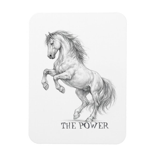 Ímã O Poder do Garanhão | Gráfico de Cavalo Majestoso (Vertical)