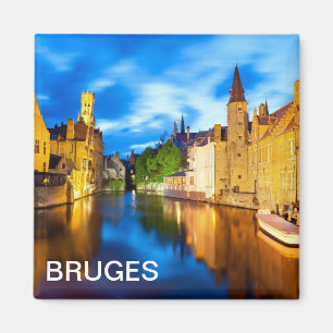 Imã O pôr do sol em Bruges. Bélgica