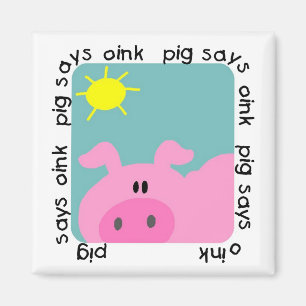 Imã O porco diz Oink t-shirt e presentes