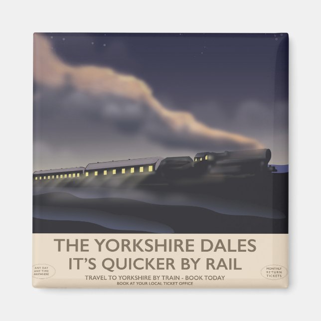 Imã O pôster da Yorkshire Dales Railway (Frente)