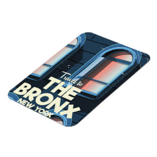 Ímã O poster de viagens de Nova Iorque Bronx