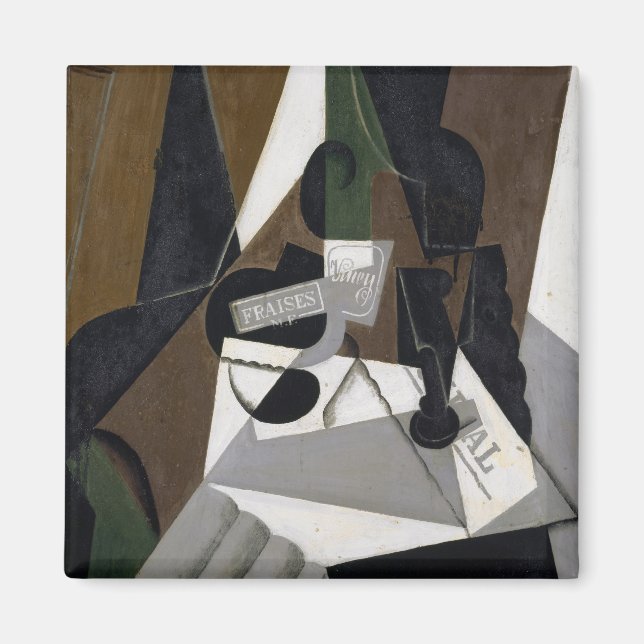 Imã O Pote de sorvete de morango, 1917 (óleo sobre mad (Frente)