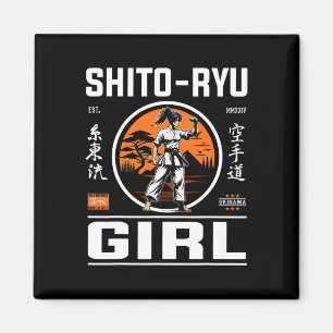 Imã Ó Precisão Da Rapariga De Ryu E Estilo Em Karate D