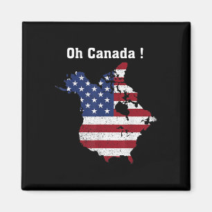 Imã O Presidente Engraçado Trump Dizendo "O Canadá Map
