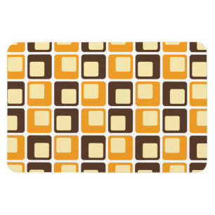 Ímã o quadrado 70s retro dá forma ao teste padrão