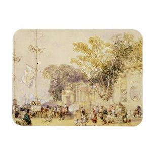 Ímã O quadrado da vila na baía de Hong Kong, chapeia