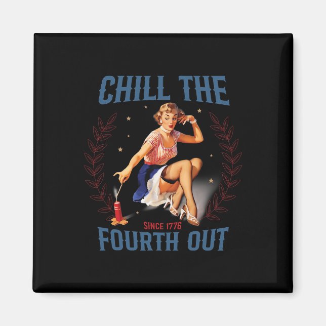 Imã O Quarto Fora Retro 4 De Julho (Frente)