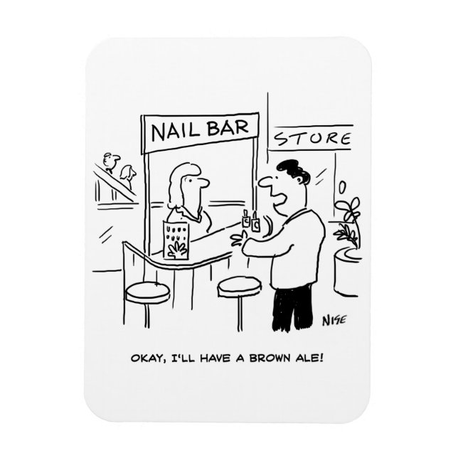 Ímã O que beber em uma Nail-Bar (Vertical)