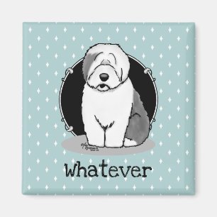 Imã O quê? Cão-Ovelha Inglês (Cinza 1) Engraçado
