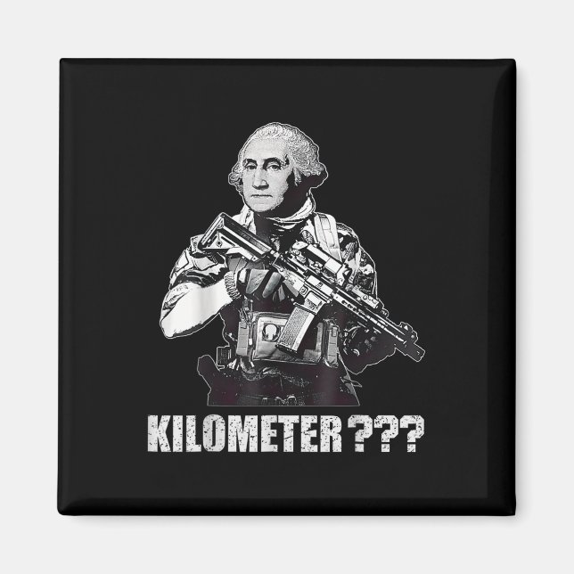 Imã O Que É Um Quilômetro George Washington Meme Engra (Frente)