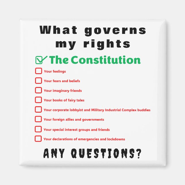 Imã O que governa meus direitos - A Constituição (Frente)