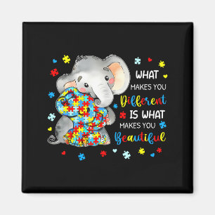 Imã O Que Torna Você Diferente Bela Elefante Autismo
