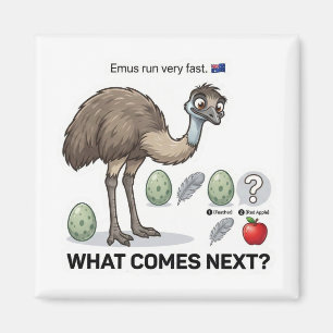 Imã O que vem a seguir? Jogo de Lógica Emu Austrália
