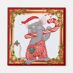 Imã O rato ajusta o papai noel