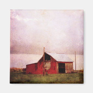 Imã O Red Barn no Sunset