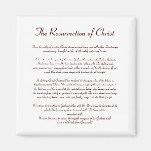 Imã O Resurection do ímã do cristo - texto