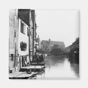 Imã O rio Gera em Erfurt, Thiringia, c.1910
