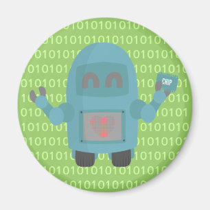 Imã O robô ama chip de computador