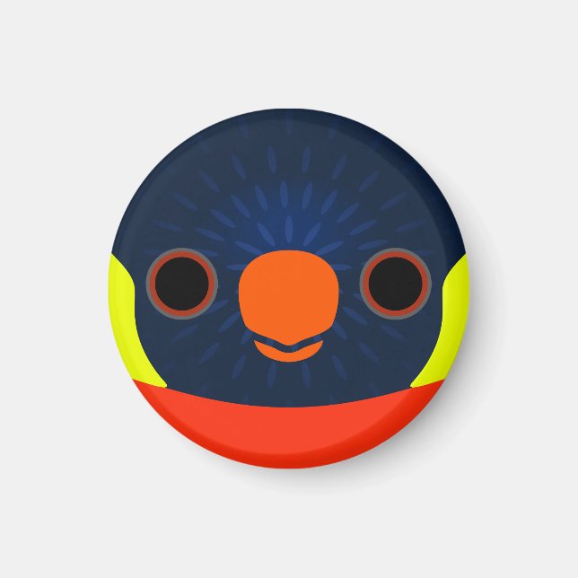 Imã O rosto de um lorikeet Sunset (Frente)