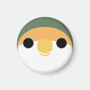 Imã O rosto de um pássaro mauve-de-pêssego