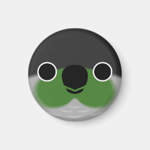 Imã O rosto de um periquito de bochecha verde