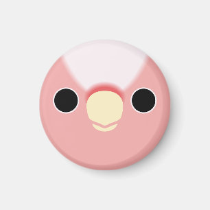 Imã O rosto de uma Cockatoo Rosa