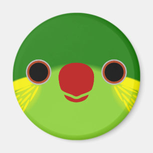 Imã O rosto de uma fêmea de loriquieto de flanqueado v