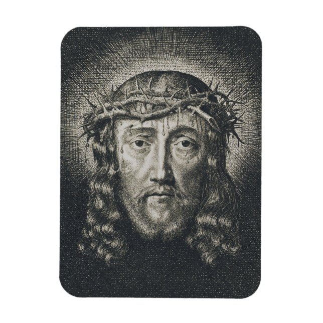 Ímã O rosto sagrado cheio de espinhos (Vertical)