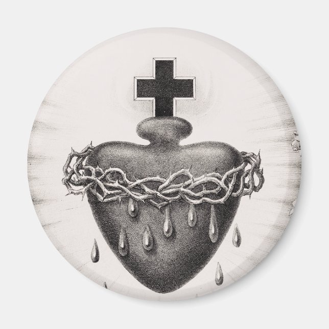 Imã O Sagrado Coração de Jesus Símbolo Divino (Frente)