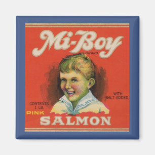 Imã O salmão rosa mi-Boy 1930 pode ser rotulado