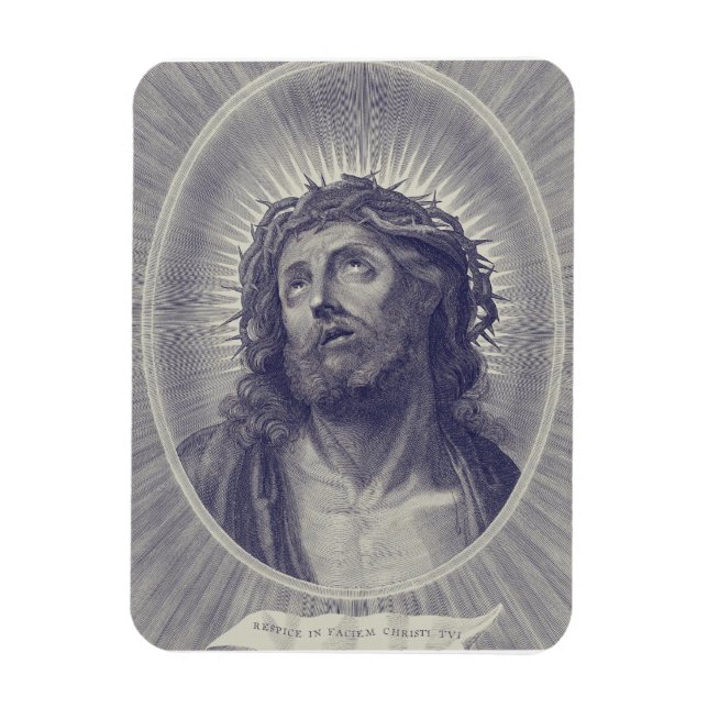 Ímã O Santo Rosto De Jesus Com Coroa De Espinhos Arte (Vertical)