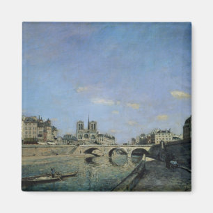Imã O Seine e Notre Dame em Paris, 1864
