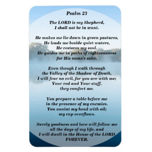 Ímã O Senhor é meu Shepherd Psalm 23 Flexível