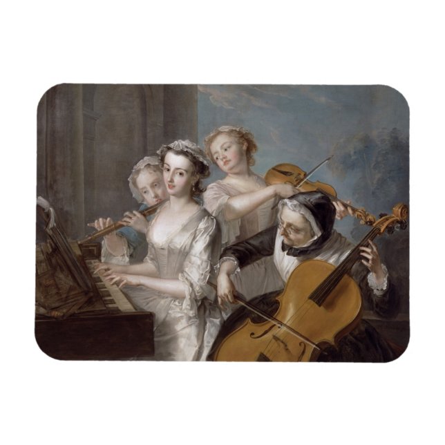 Ímã O sentido da audição, c.1744-7 (óleo na canvas) (Horizontal)