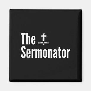 Imã O Sermonador Camisa Pastor Engraçado
