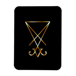 Ímã O sigil dourado de Lucifer
