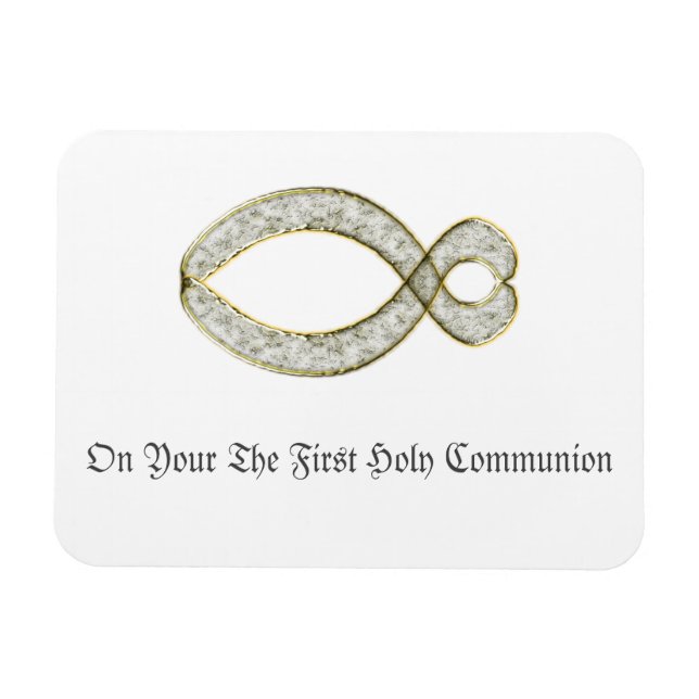 Ímã O símbolo de Fish Christian. Magnet personalizado (Horizontal)