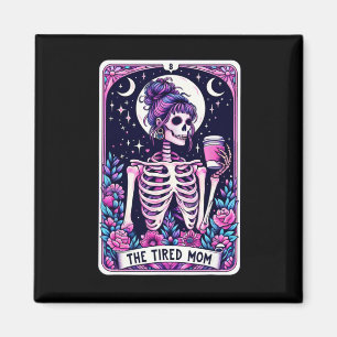 Imã O Skeleton do Cartão Tarot da Mãe Cansado