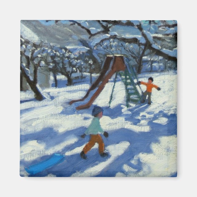 Imã O slide no inverno da Rua de Bourg Moritz (Frente)