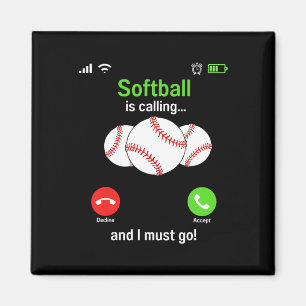 Imã O Softbol Está Chamando - Jogadora de Softbol Trei