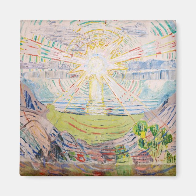 Imã O Sol de Edvard Munch (Frente)