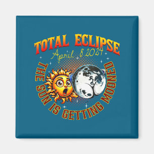 Imã O Sol Está Ficando Enlunado Eclipse Total Solar