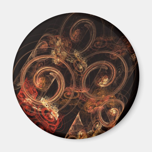Imã O som do Abstrato de música com o ímã redondo (Frente)