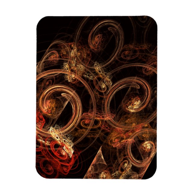 Ímã O som do Abstrato de música Premium Magnet (Vertical)