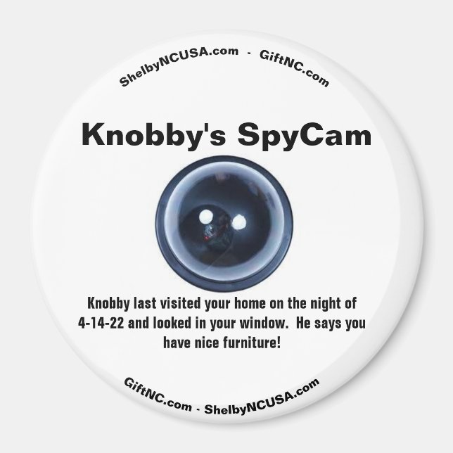 Imã O SpyCam do Knobby é a sua casa (Frente)