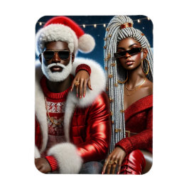 Ímã O Sr. e a Sra. Papais noeis Folded Greeting Card