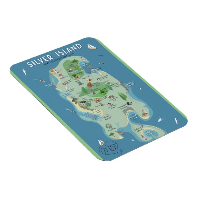 Ímã O Steeles na Ilha Silver Magnet Flexível (Lado Direito)