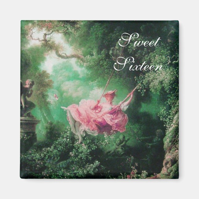 Imã O SWING, SEXTA FREQUÊNCIA verde rosa-rosa (Frente)
