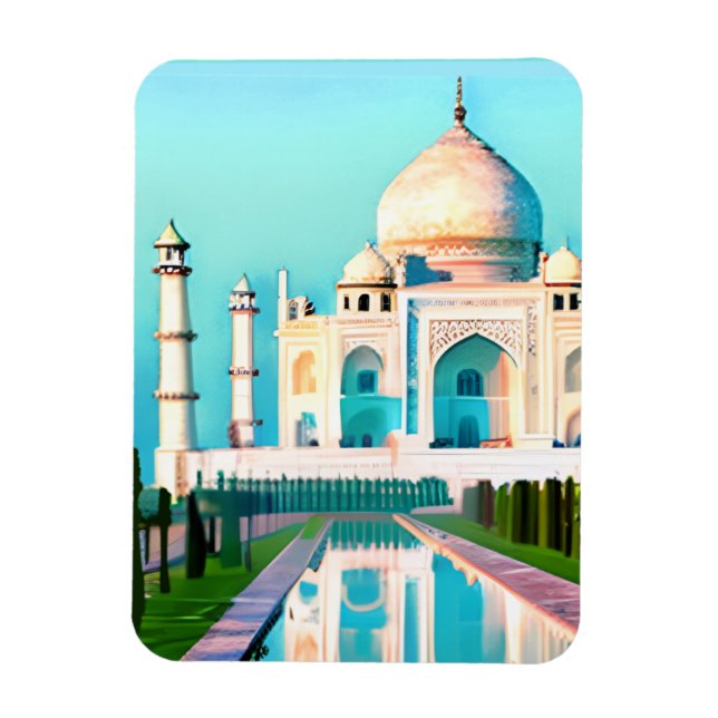 Ímã O Taj Mahal sob um céu amanhecer (Vertical)