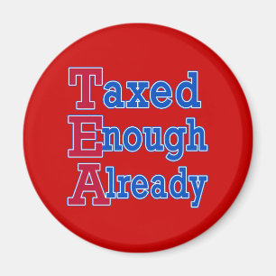 Imã O TEA PARTY taxou bastante já camiseta